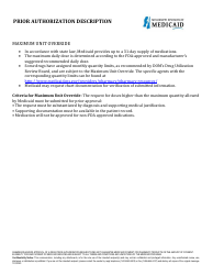 Prior Authorization Packet - Maximum Unit Override - Mississippi, Page 2