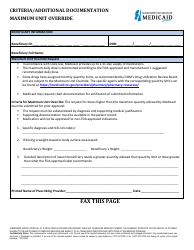 Prior Authorization Packet - Maximum Unit Override - Mississippi, Page 3