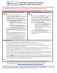 Prior Authorization Packet - Synagis - Mississippi, Page 2