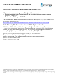 Prior Authorization Packet - Brand-Name Multi-Source - Mississippi, Page 2
