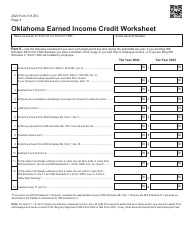 Form 511-EIC Earned Income Credit Worksheet - Oklahoma, Page 2