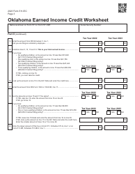 Form 511-EIC Earned Income Credit Worksheet - Oklahoma, Page 3