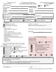 Taxi Assistance Program Registration Form - Nevada, Page 2