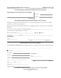 Document preview: Form CCG0159 Transfer Order for Appointment of Counsel - Cook County, Illinois