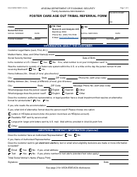 Document preview: Form FAA-1097B Foster Care Age out Tribal Referral Form - Arizona