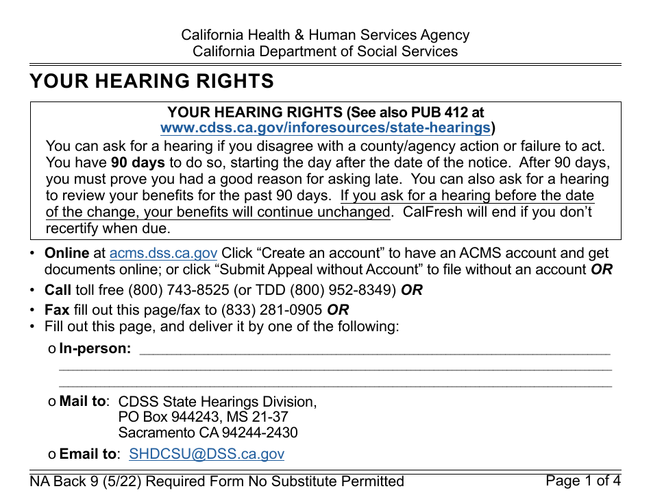 Form CF377.4 SAR LP CalFresh Notice of Change for Semi-annual Reporting Households - Large Print - California, Page 10