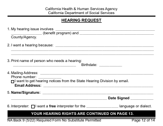 Form CF377.1A LP Notice of Denial or Pending Status - Large Print - California, Page 12