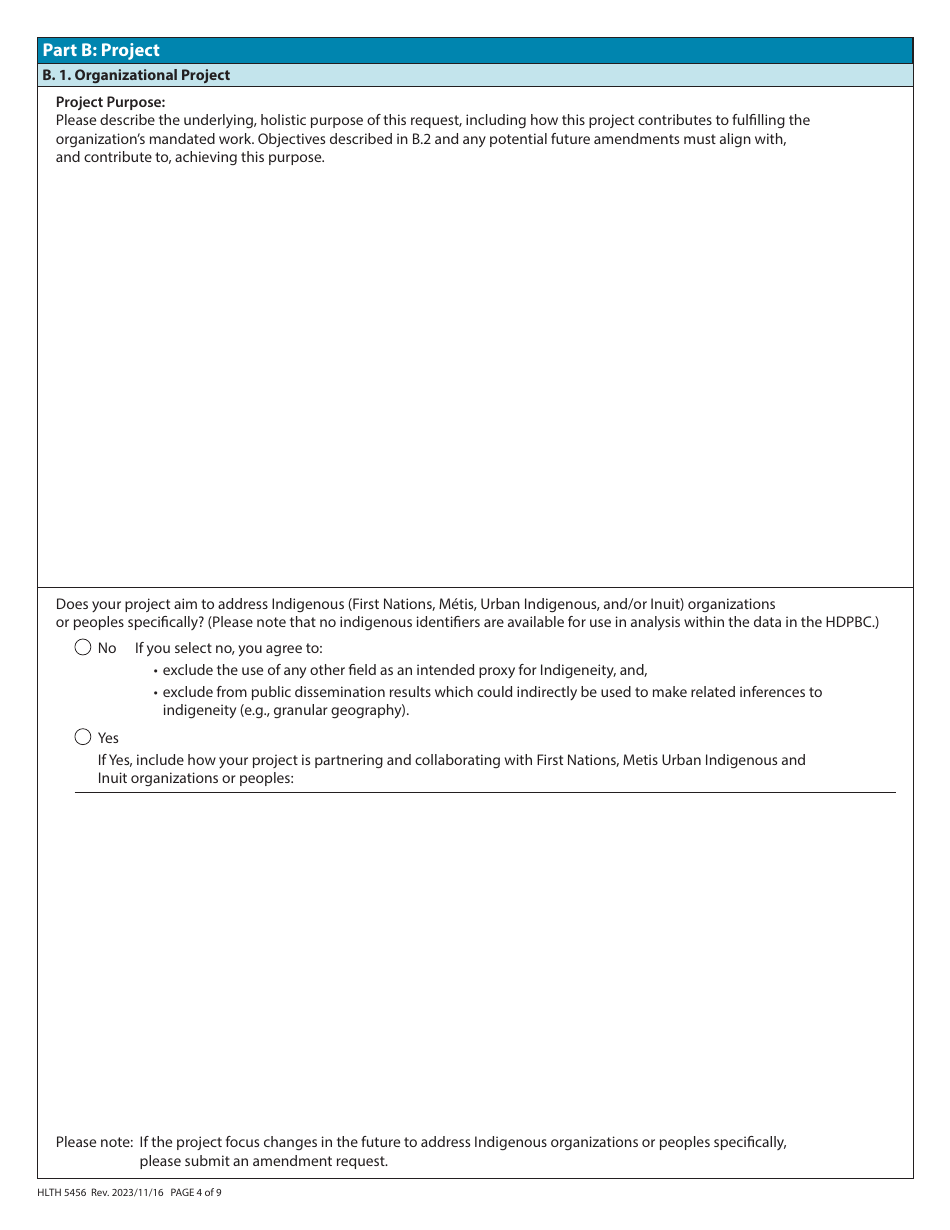 Form HLTH5456 Organizational Data Access Request - British Columbia, Canada, Page 4