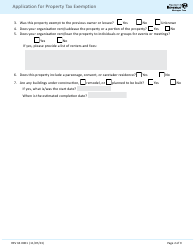Form REV63 0001 Application for Property Tax Exemption - Washington, Page 2