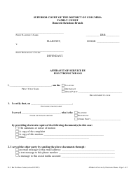 Document preview: Affidavit of Service by Electronic Means - Washington, D.C.