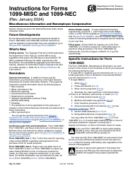 Document preview: Instructions for IRS Form 1099-MISC, 1099-NEC
