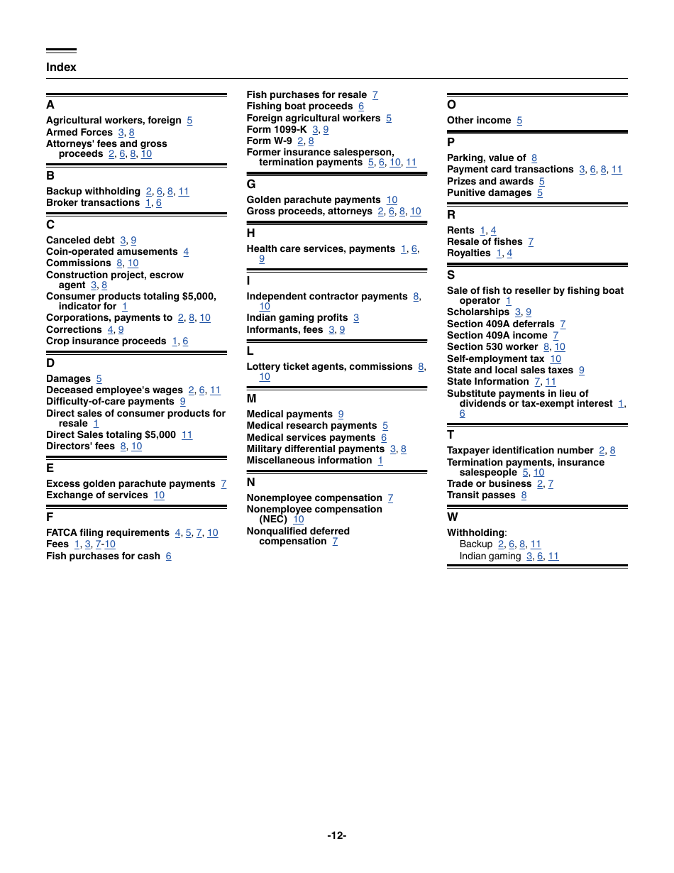 Instructions for IRS Form 1099-MISC, 1099-NEC, Page 12
