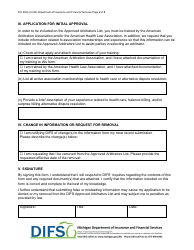 Form FIS2366 Surprise Medical Billing Arbitrator Application, Annual Attestation, and Change of Information - Michigan, Page 2