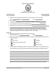 Service Discrimination Complaint Form - Suffolk County, New York, Page 2