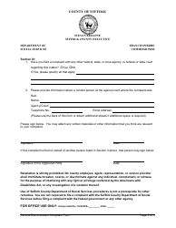Service Discrimination Complaint Form - Suffolk County, New York, Page 3