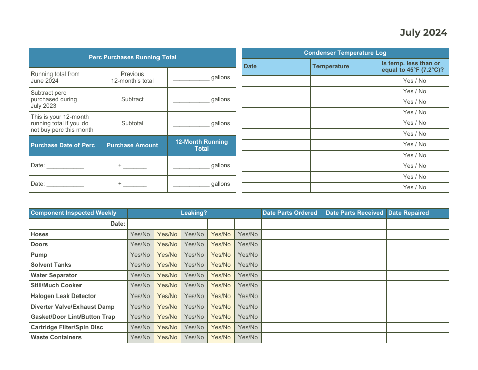 Compliance Calendar for Florida Perchloroethylene Dry Cleaners - Florida, Page 17