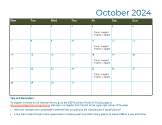 Compliance Calendar for Florida Perchloroethylene Dry Cleaners - Florida, Page 24