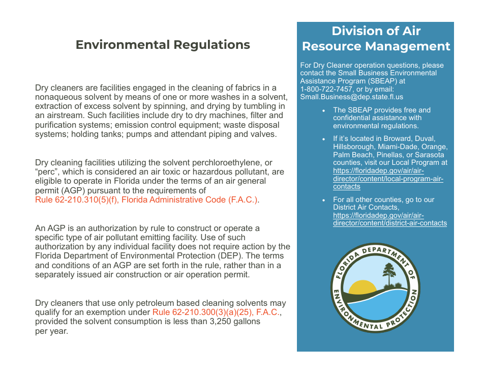 Compliance Calendar for Florida Perchloroethylene Dry Cleaners - Florida, Page 2