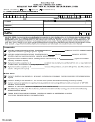 Form RFA-2 Request for Further Action by Insurer/Employer - New York