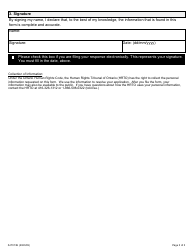 Form 13 Response to a Request for a Tribunal Ordered Inquiry - Ontario, Canada, Page 3