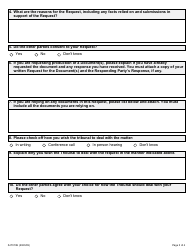 Form 10 Request for an Order During Proceedings - Ontario, Canada, Page 3