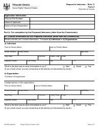 Form 5 Request to Intervene - Ontario, Canada, Page 2