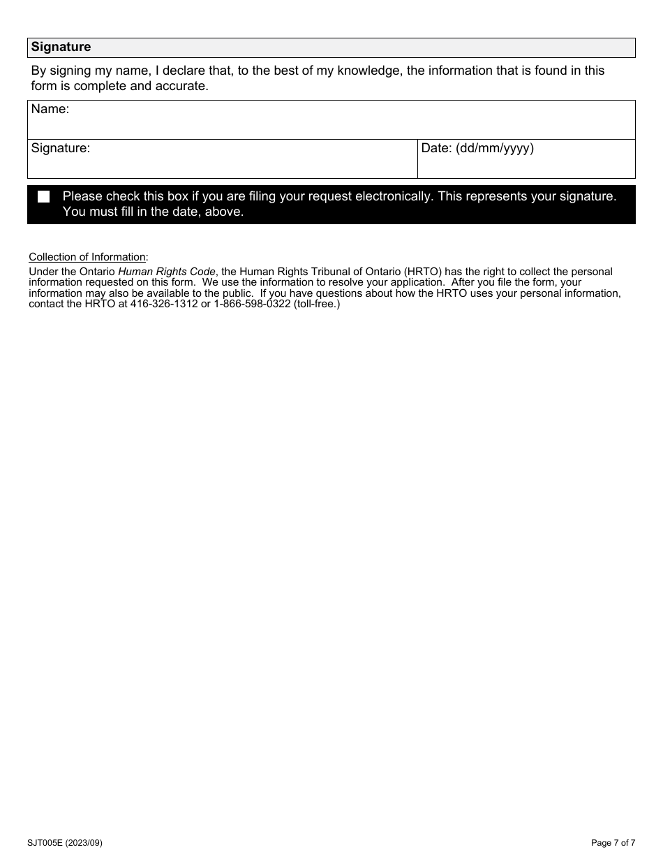 Form 5 Request to Intervene - Ontario, Canada, Page 7