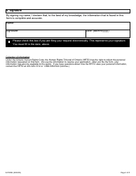 Form 9 Request to Withdraw an Application - Ontario, Canada, Page 4