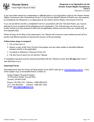 Document preview: Form 8 Response to an Application by the Ontario Human Rights Commission - Ontario, Canada