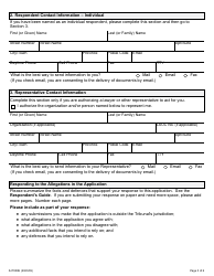 Form 8 Response to an Application by the Ontario Human Rights Commission - Ontario, Canada, Page 3