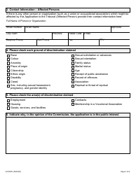 Form 7 Application by the Ontario Human Rights Commission - Ontario, Canada, Page 3
