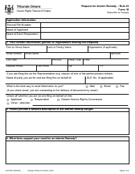 Form 16 Request for Interim Remedy - Ontario, Canada, Page 3
