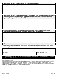 Form 17 Response to a Request for Interim Remedy - Ontario, Canada, Page 3