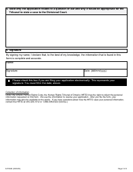 Form 22 Application for Stated Case - Ontario, Canada, Page 3