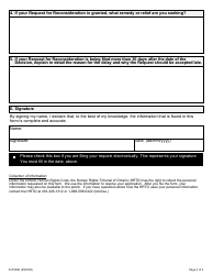 Form 20 Request for Reconsideration - Ontario, Canada, Page 3