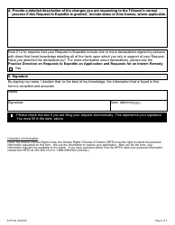 Form 14 Request to Expedite Proceedings - Ontario, Canada, Page 3
