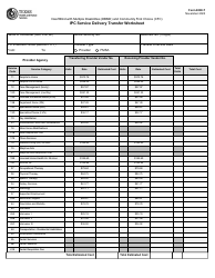 Form 6500-T Ipc Service Delivery Transfer Worksheet - Texas