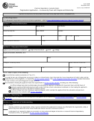 Document preview: Form 3248 Registration Application - Licensure by Exam With Degree and Internship - Texas