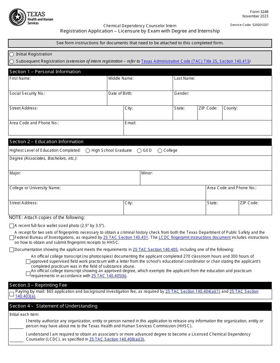 Form 3248 Download Fillable Pdf Or Fill Online Registration Application 