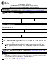 Form 3248 Registration Application - Licensure by Exam With Degree and Internship - Texas