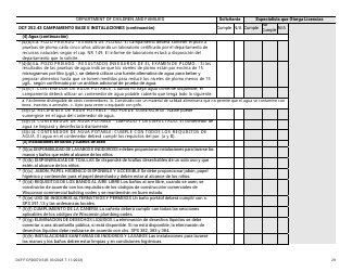 Formulario DCF-F-CFS0070-S Lista De Verificacion De La Licencia Inicial - Campamentos De Dia - Wisconsin (Spanish), Page 29