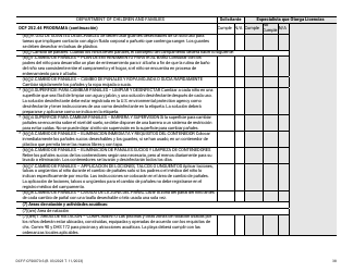 Formulario DCF-F-CFS0070-S Lista De Verificacion De La Licencia Inicial - Campamentos De Dia - Wisconsin (Spanish), Page 38