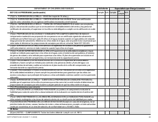 Formulario DCF-F-CFS0070-S Lista De Verificacion De La Licencia Inicial - Campamentos De Dia - Wisconsin (Spanish), Page 40