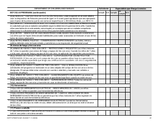 Formulario DCF-F-CFS0070-S Lista De Verificacion De La Licencia Inicial - Campamentos De Dia - Wisconsin (Spanish), Page 41