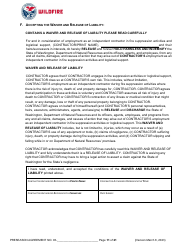 Pre-season Application and Agreement - Operations - Washington, Page 11