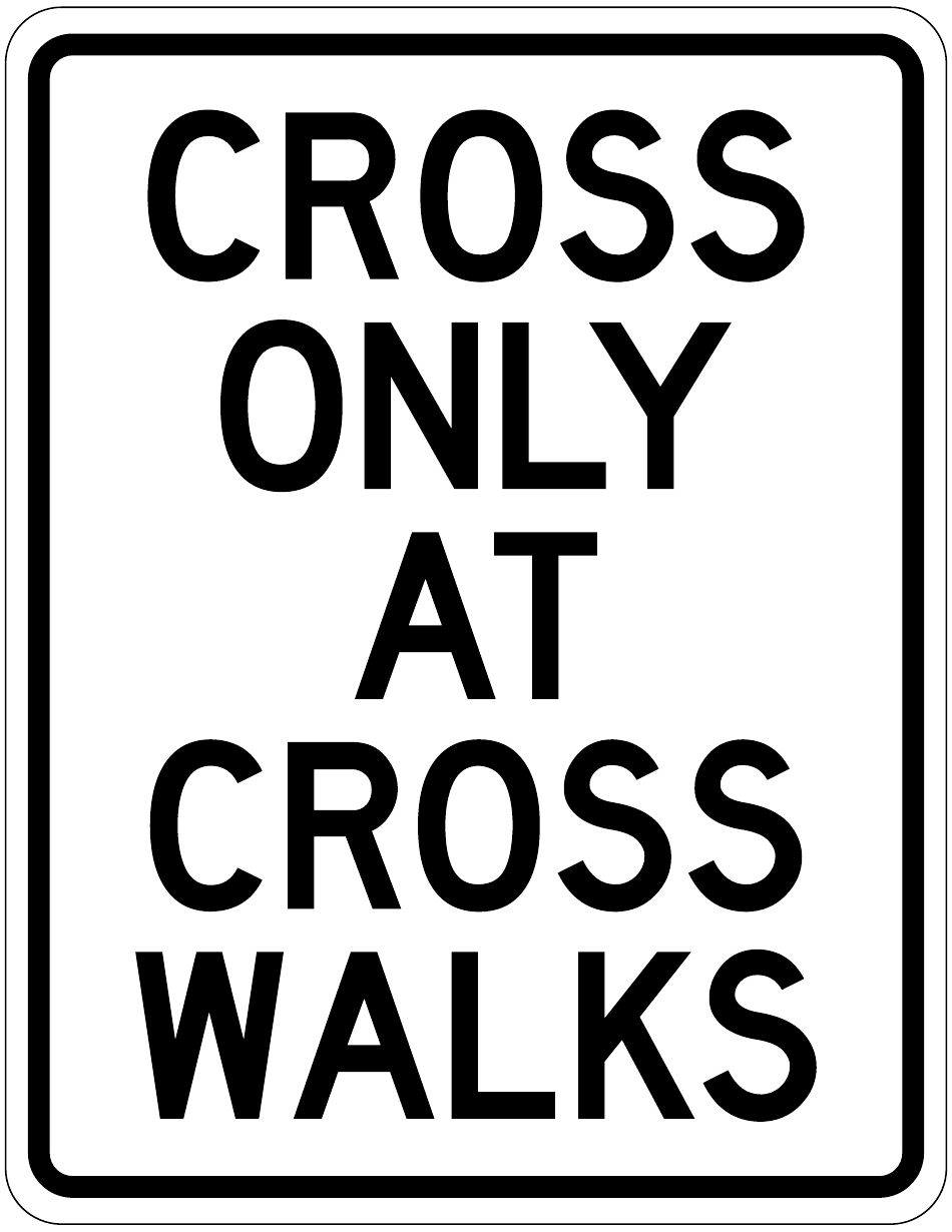 Crosswalk Sign Template Download Printable PDF Templateroller