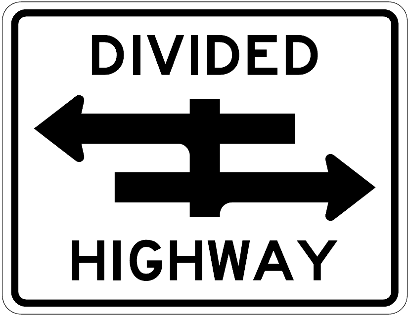 Divided Highway Sign Template Download Pdf