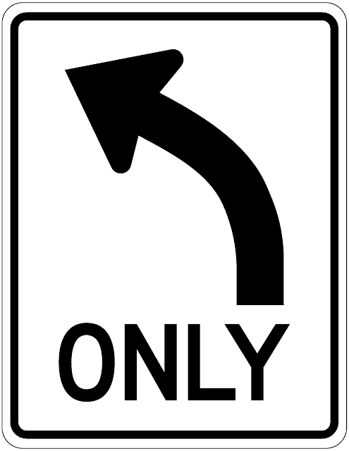 Left Turn Only Sign Template