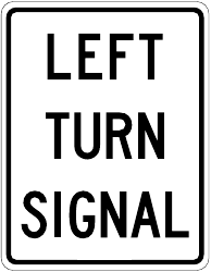 Document preview: Left Turn Signal Sign Template