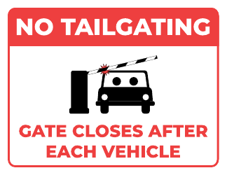 Document preview: Gate Warning Sign Template
